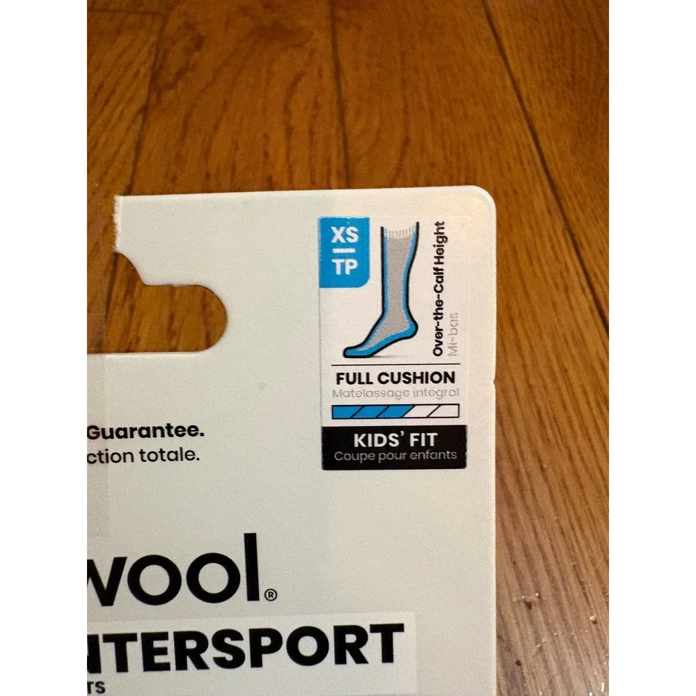 Smartwool Kids Wintersport Merino Wool Full Cushion Ski Socks Navy Blue XS‎ NEW